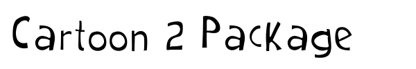Cartoon 2 Package font preview